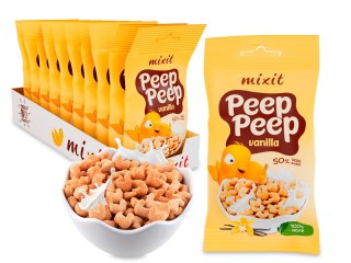 Mixit Płatki śniadaniowe Peep Peep- Waniliowe, 25g