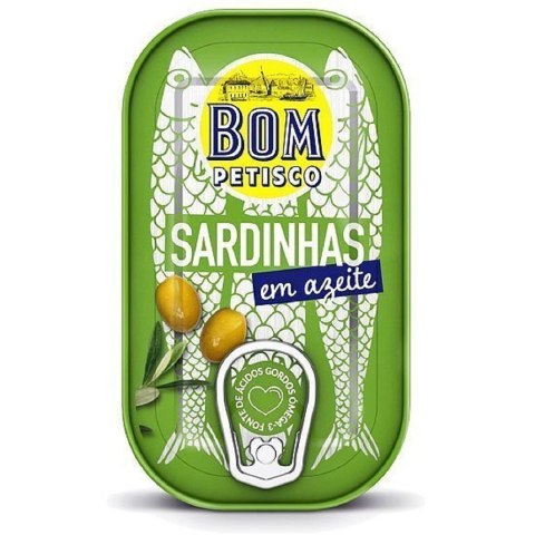 SARDYNKI PORTUGALSKIE W OLIWIE Z OLIWEK 120 g (84 g) - BON APPETIT (BOM PETISCO)