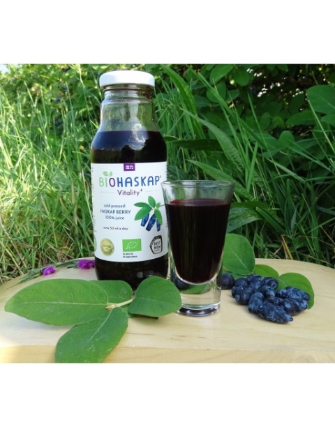 3 x Sok BIO certyfikowany z jagody kamczackiej BIOHASKAP Vitality +. Źródło potasu. Best New Product BIOFACH 2019