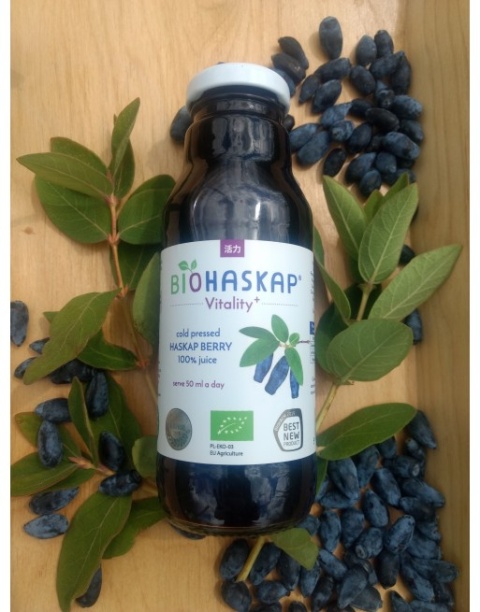 3 x Sok BIO certyfikowany z jagody kamczackiej BIOHASKAP Vitality +. Źródło potasu. Best New Product BIOFACH 2019