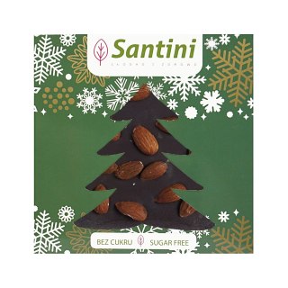 CHRISTMAS - Czekolada ciemna z migdałam, 80g