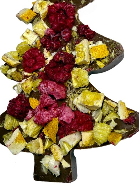 Choinka cz. mleczna z maliną i pomarańczą, 80g