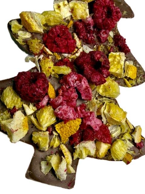 Choinka cz. mleczna z maliną i pomarańczą, 80g