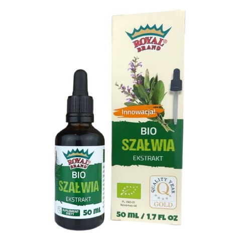 EKSTRAKT Z SZAŁWII W KROPLACH BIO 50 ml - ROYAL BRAND EKSTRAKT Z SZAŁWII W KROPLACH BIO 50 ml - ROYAL BRAND