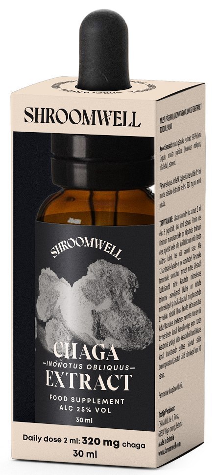 GRZYBY CHAGA EKSTRAKT W KROPLACH 30 ml - SHROOMWELL