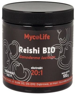 GRZYBY REISHI EKSTRAKT BEZGLUTENOWY BIO 100 g - PIĘĆ PRZEMIAN (MYCOLIFE)
