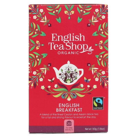 HERBATA ENGLISH BREAKFAST FAIR TRADE BIO (20 x 2,5 g) 50 g - ENGLISH TEA SHOP ORGANIC