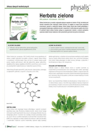 HERBATA ZIELONA 30 TABLETEK - PHYSALIS