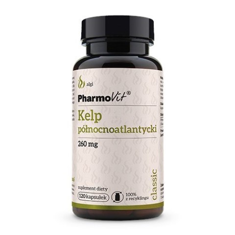 KELP PÓŁNOCNOATLANTYCKI (260 mg) BEZGLUTENOWY 120 KAPSUŁEK - PHARMOVIT (CLASSIC)
