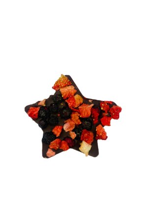 Mini Gwiazdka cz. ciemna z jagodą i truskawką, 20g