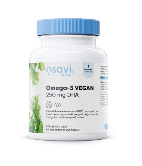 OMEGA-3 VEGAN BEZGLUTENOWA 60 KAPSUŁEK - OSAVI OMEGA-3 VEGAN BEZGLUTENOWA 60 KAPSUŁEK - OSAVI