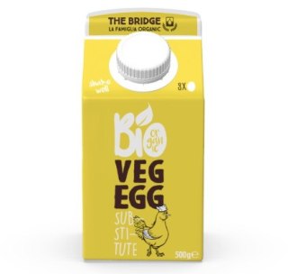 ROŚLINNY ZAMIENNIK 8 JAJ W PŁYNIE BEZGLUTENOWY BIO 500 g - THE BRIDGE