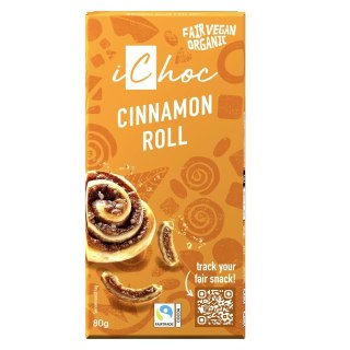 TABLICZKA KAKAOWA Z CYNAMONEM I KAWAŁKAMI WAFLI FAIR TRADE BIO 80 g - ICHOC (VIVANI)(PRODUKT SEZONOWY)